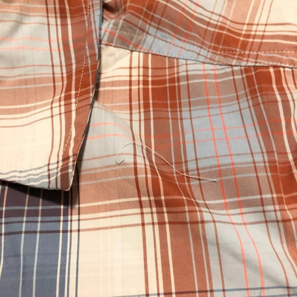 Eddie Bauer Travex Button Shirt Womens  Size XL Plaid Short Sleeve Shirt - Picture 4 of 16